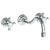 Watermark 206-2.2M-V Paris Wall Mounted 3 Hole Lavatory Set With 8 3/8" CTC  Spout