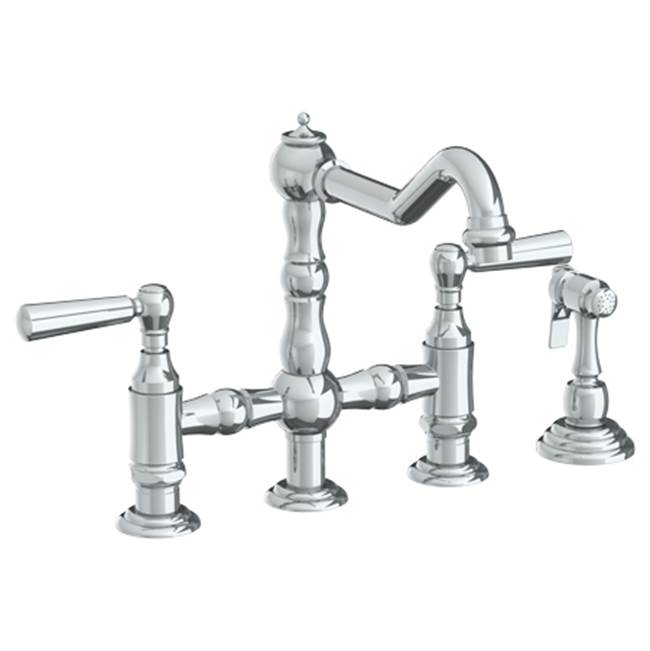 Watermark 206-7.6-S1A Paris Deck Mounted Bridge Kitchen Faucet With Side Spray