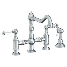 Load image into Gallery viewer, Watermark 206-7.6-SWA Paris Deck Mounted Bridge Kitchen Faucet With Side Spray