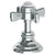 Watermark 206-DTC-S1 Paris Trim For Deck Mounted Valve. Porcelain Cross & Lever Buttons Engraved "Cold"