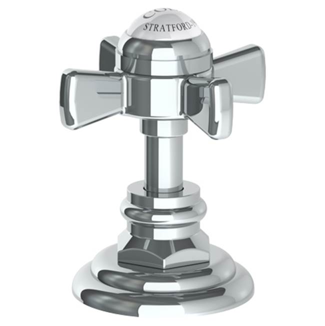 Watermark 206-DTC-S1 Paris Trim For Deck Mounted Valve. Porcelain Cross & Lever Buttons Engraved "Cold"