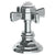 Watermark 206-DTH-S1 Paris Trim For Deck Mounted Valve. Porcelain Cross & Lever Buttons Engraved "Hot