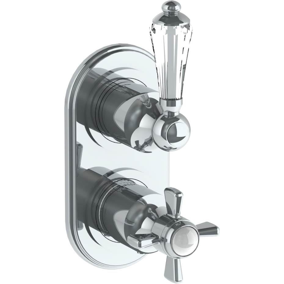 Watermark 206-T25-SWA Paris Wall Mounted Mini Thermostatic Shower Trim With Built-In Control 3-1/2" X 6-1/4".