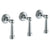 Watermark 206-WTR3-S2 Paris Wall Mounted 3-Valve Shower Trim