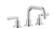 Dornbracht 20705882 Tara Three-Hole Lavatory Mixer With Drain