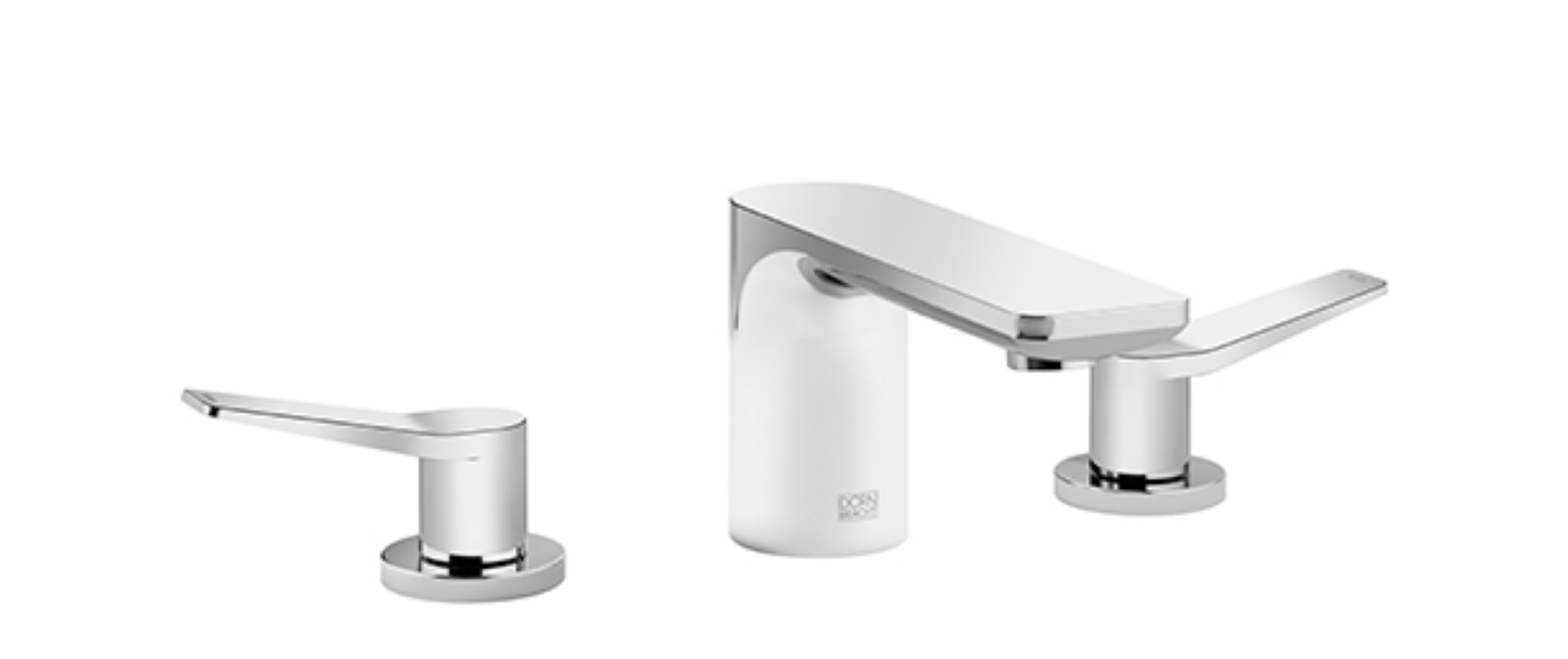 Dornbracht 20713845 Lissé Three-Hole Lavatory Mixer With Drain
