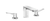 Dornbracht 20713845 Lissé Three-Hole Lavatory Mixer With Drain