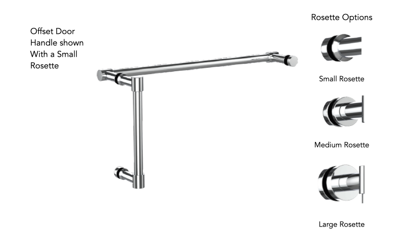 Neelnox ELO-OSD8X18-MR Eloquence 8X18 Shower Door Handle Medium Rosette - Parent