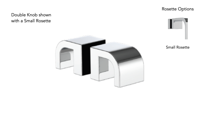 Neelnox PSL-KND-GR Peninsular Double Knob Standard Rosette - Parent