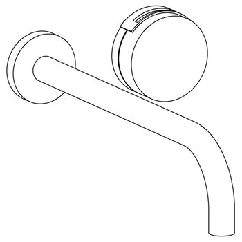 Watermark 21-1.2L-E1xx Elements Wall Mounted 2 Hole Lavatory Set With 11 7/8" Spout