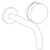 Watermark 21-1.2M-E2xx Elements Wall Mounted 2 Hole Lavatory Set With 8 3/4" Spout