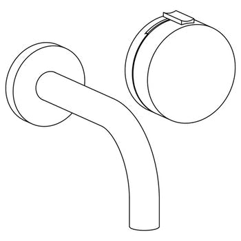 Watermark 21-1.2S-E2xx Elements Wall Mounted 2 Hole Lavatory Set With 6" Spout