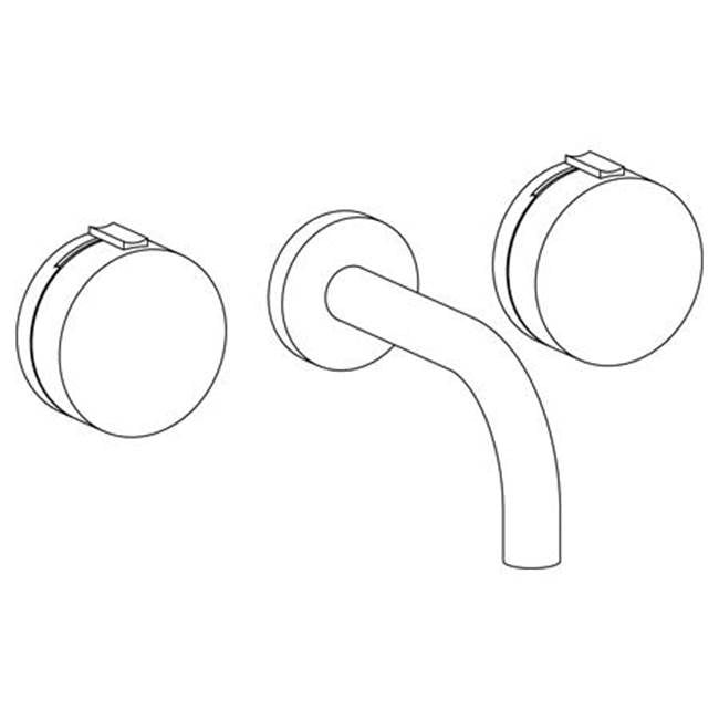 Watermark 21-2.2M-E2xx Elements Wall Mounted 3 Hole Lavatory Set With 8 3/4" Spout
