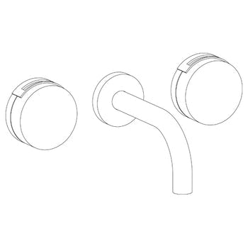 Watermark 21-2.2S-E2xx Elements Wall Mounted 3 Hole Lavatory Set With 6" Spout - Parent