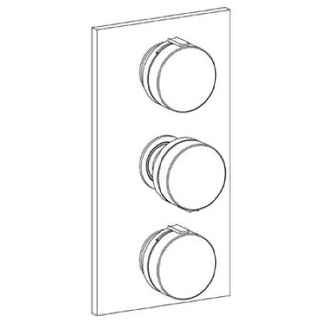 Watermark 21-T30-E2xx Elements Wall Mounted Thermostatic Shower Trim With 2 Built-In Controls 6-1/4" X 12"