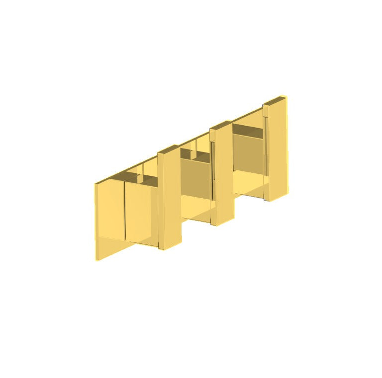 Kartners 210134-3 Prague Triple Prong Robe Hook
