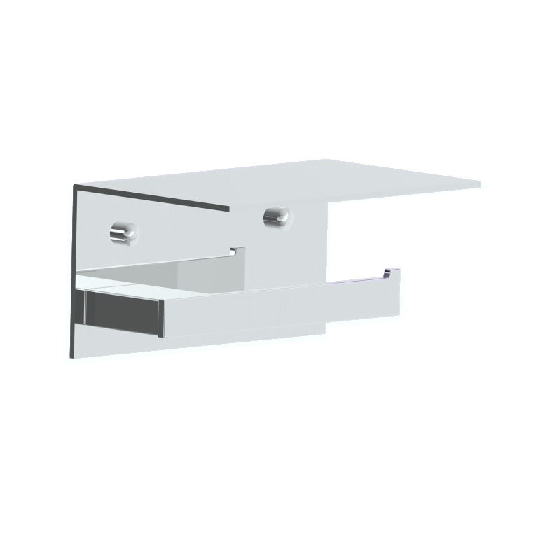 Kartners 210159 Prague Single Toilet Paper Holder with Shelf