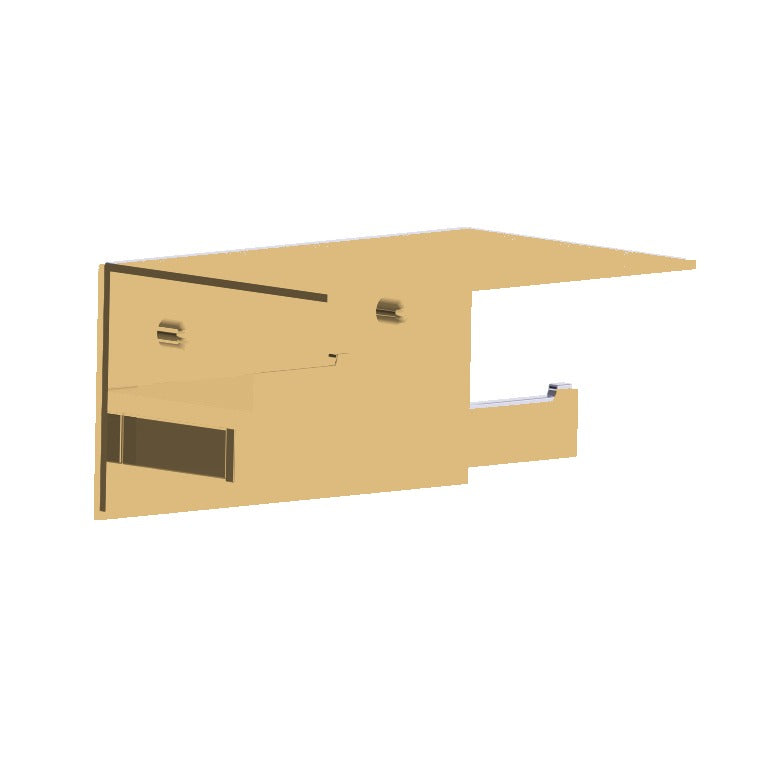Kartners 210159 Prague Single Toilet Paper Holder with Shelf