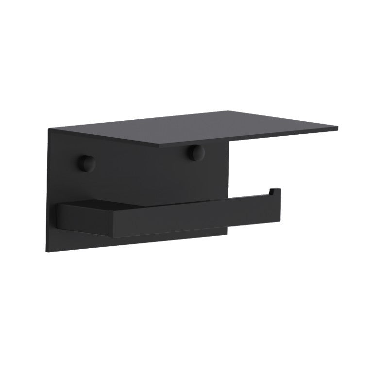 Kartners 210159 Prague Single Toilet Paper Holder with Shelf