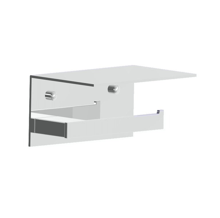 Kartners 210159 Prague Single Toilet Paper Holder with Shelf