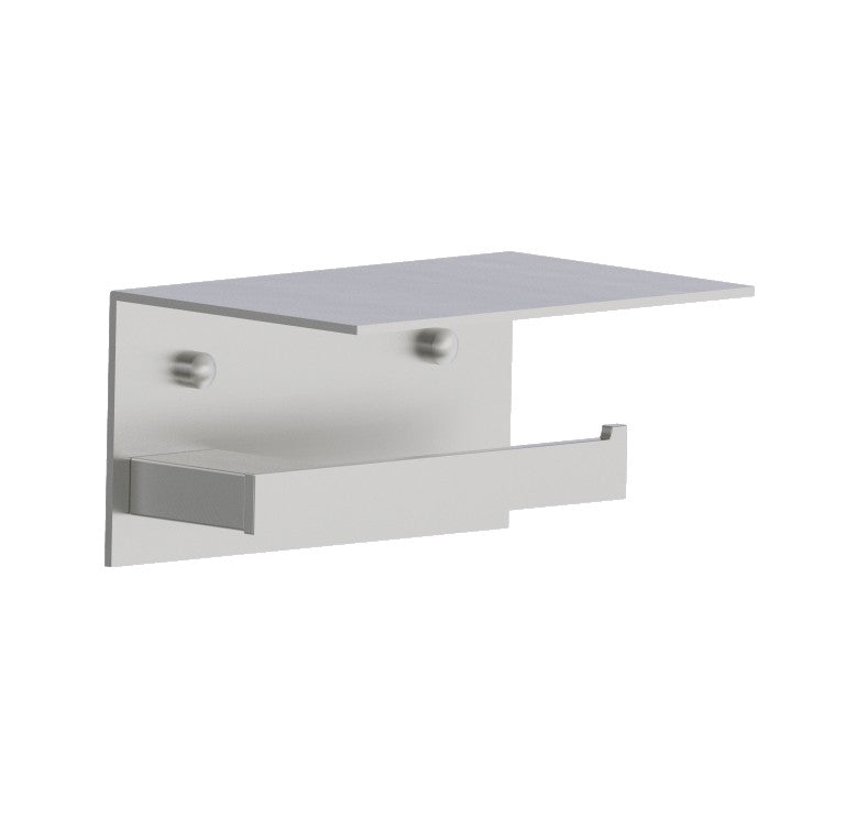 Kartners 210159 Prague Single Toilet Paper Holder with Shelf