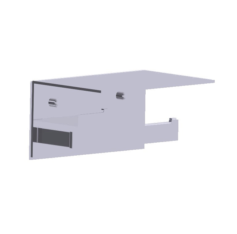 Kartners 210159 Prague Single Toilet Paper Holder with Shelf