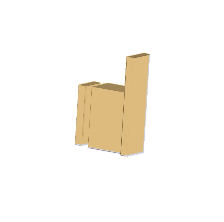 Kartners 2107301 Prague Single Through Glass Robe Hook
