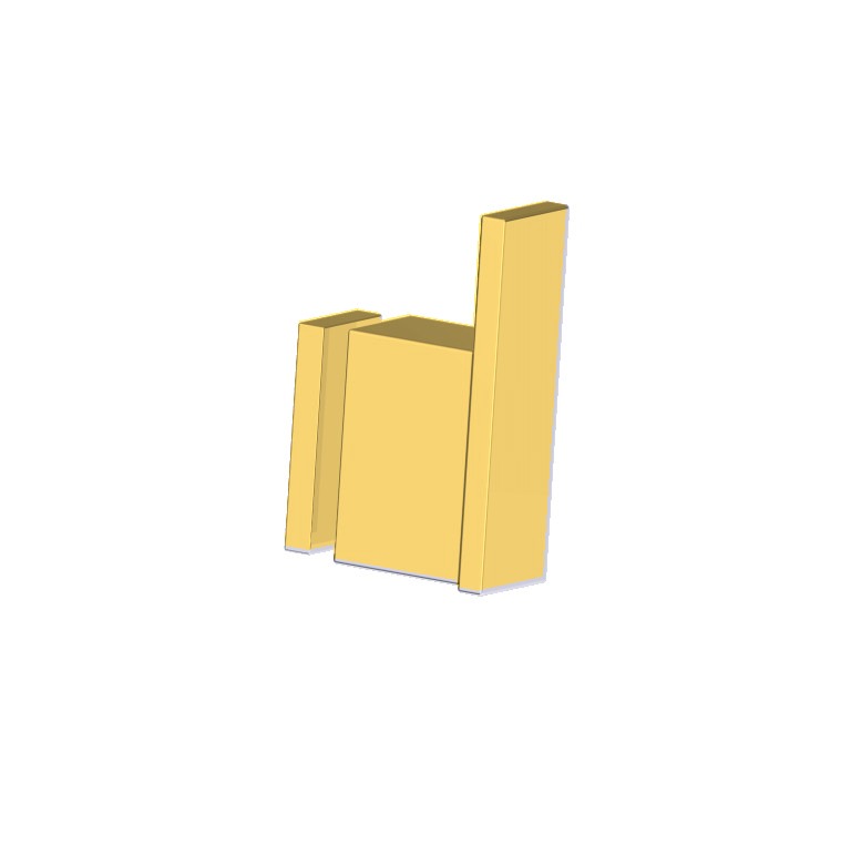 Kartners 2107301 Prague Single Through Glass Robe Hook