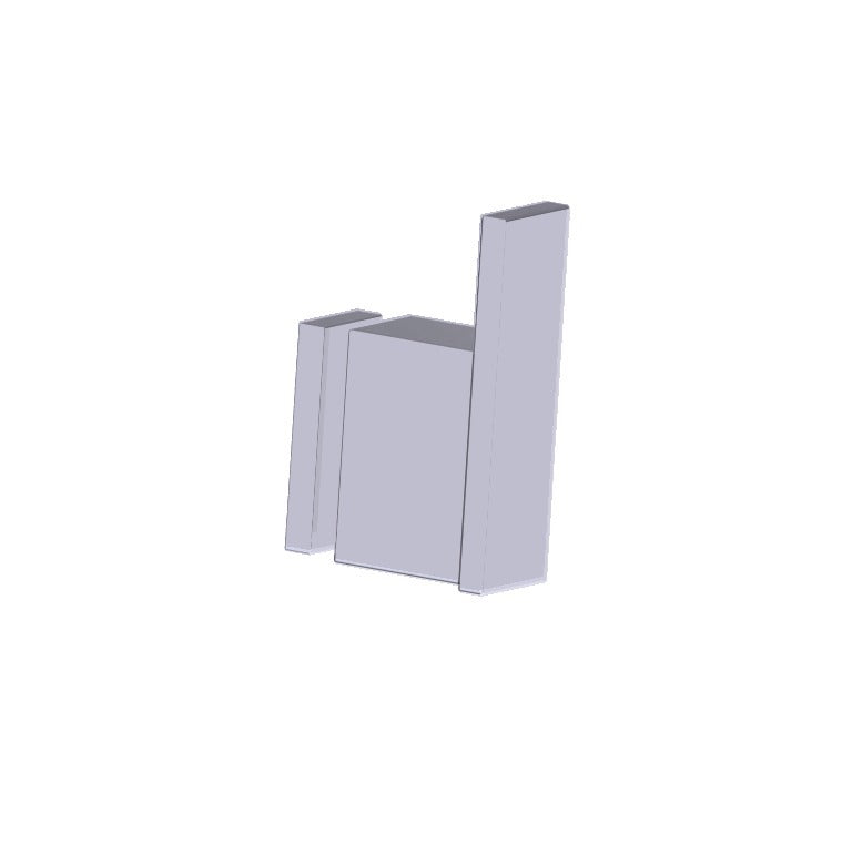 Kartners 2107301 Prague Single Through Glass Robe Hook