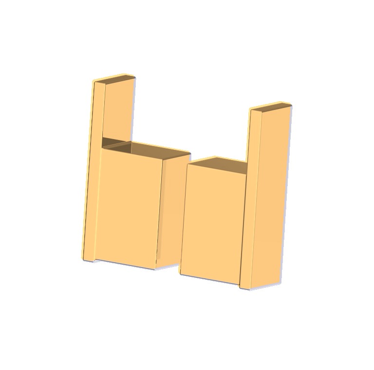 Kartners 2107302 Prague Double Through Glass Robe Hook