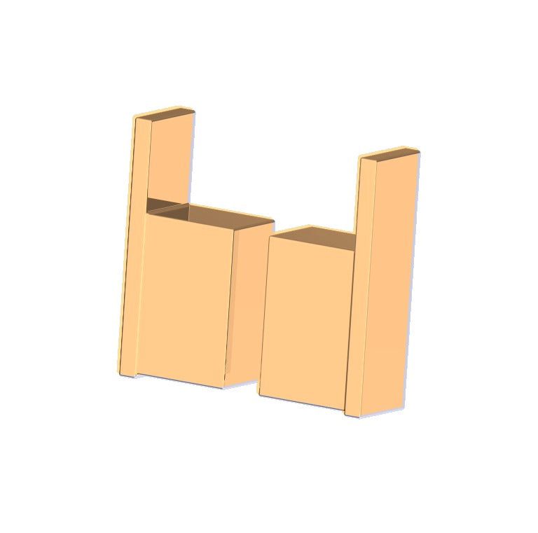 Kartners 2107302 Prague Double Through Glass Robe Hook