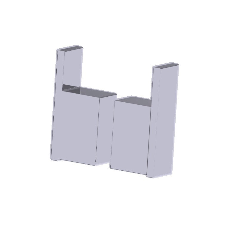 Kartners 2107302 Prague Double Through Glass Robe Hook
