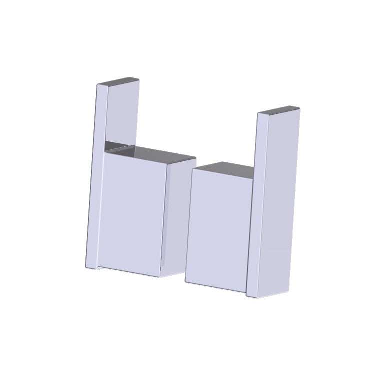 Kartners 2107302 Prague Double Through Glass Robe Hook