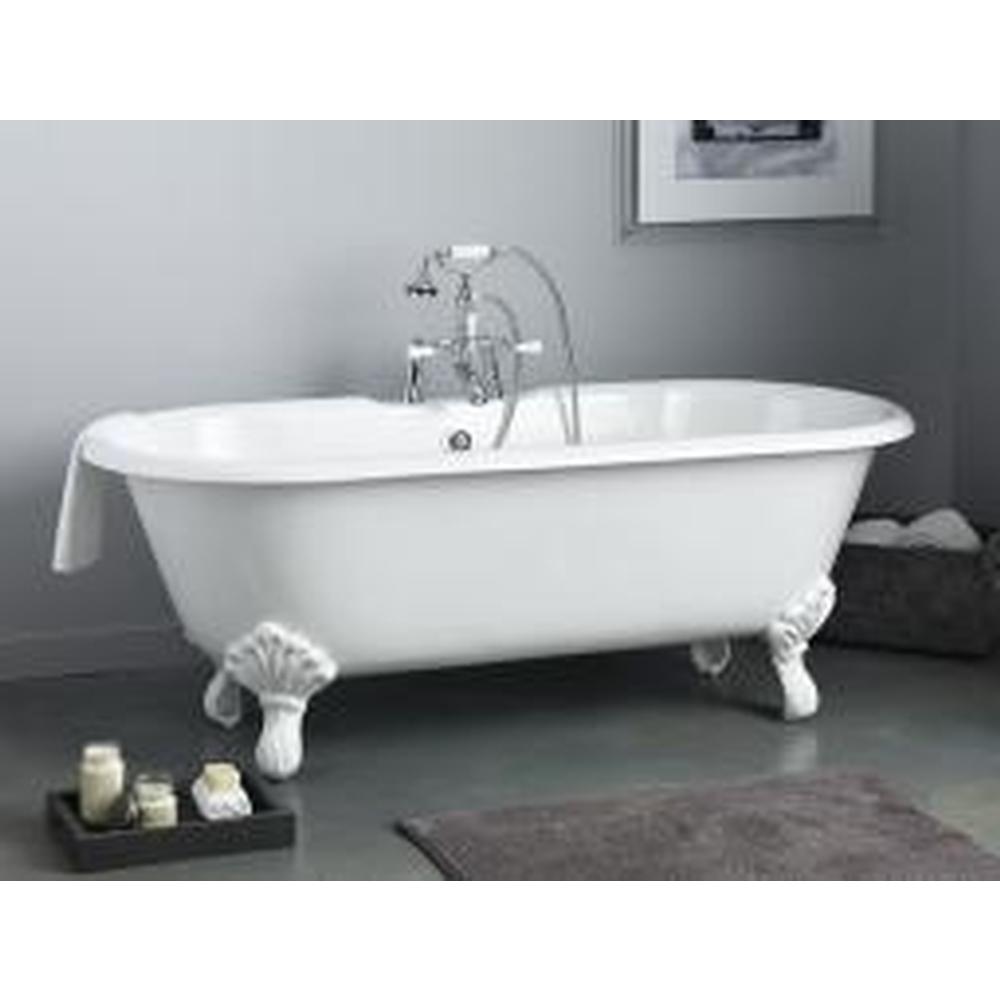 Cheviot 2169-WC Regal Cast Iron Bathtub With Continuous Rolled Rim And Shaughnessy Feet