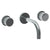 Watermark 22-2.2S-TIA Titanium Wall Mounted 3 Hole Lavatory Set With 6" Spout