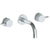 Watermark 22-2.2S-TIC Titanium Wall Mounted 3 Hole Lavatory Set With 6" Spout