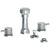 Watermark 22-4-TIC Titanium Deck Mounted 4-Hole Bidet