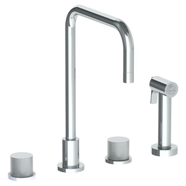 Watermark 22-7.1-TIA Titanium Deck Mounted 4 Hole Square Top Kitchen Set - Includes Side Spray