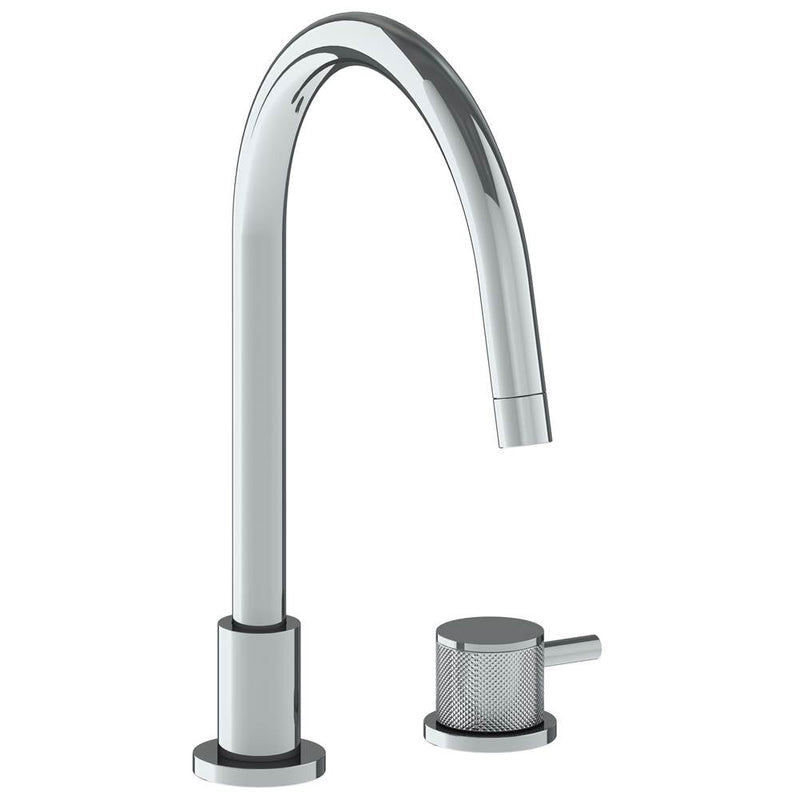 Watermark 22-7.1.3G-TIC Titanium Deck Mounted 2 Hole Gooseneck Kitchen Faucet