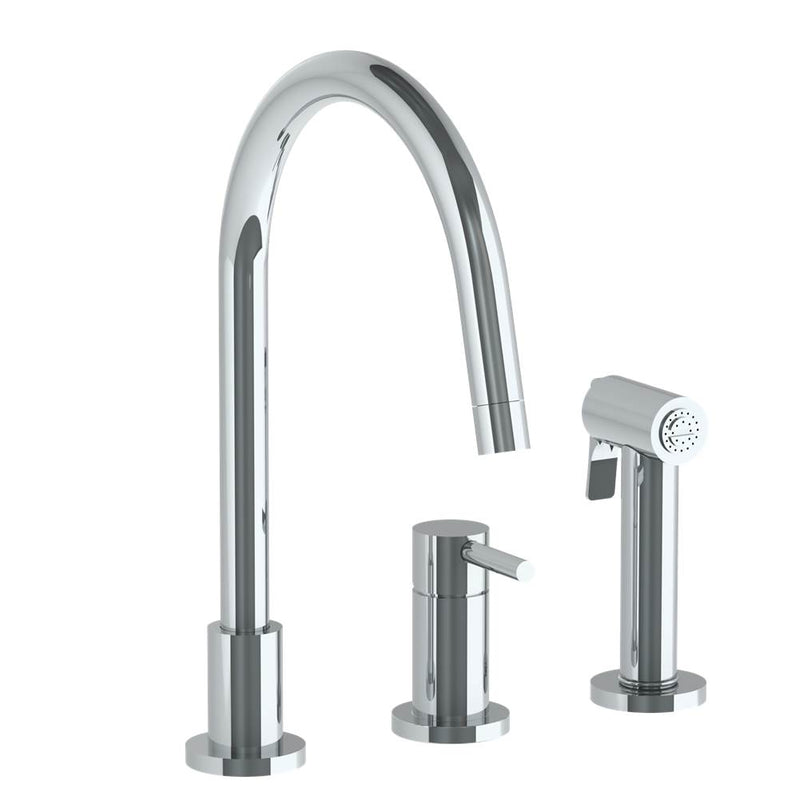 Watermark 22-7.1.3GA-TIBV Deck Mounted 3 Hole Gooseneck Kitchen Set - Includes Side Spray - Parent