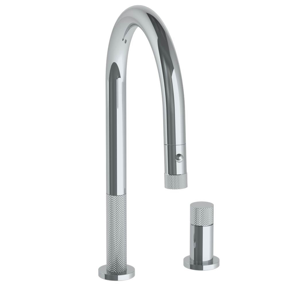 Watermark 22-7.1.3PG2-TIAV Deck Mounted 2 Hole Gooseneck Kitchen Faucet With Pull Down Spray - Parent