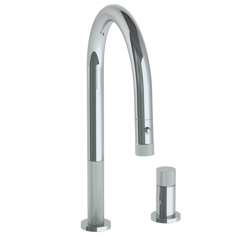 Watermark 22-7.1.3PG2-TIAV Deck Mounted 2 Hole Gooseneck Kitchen Faucet With Pull Down Spray - Parent