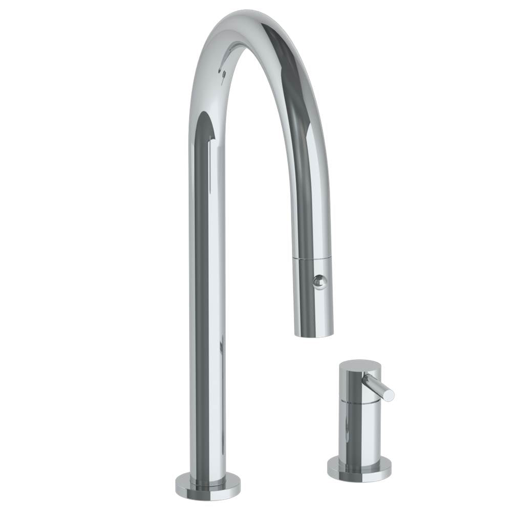 Watermark 22-7.1.3PG2-TIBV Deck Mounted 2 Hole Gooseneck Kitchen Faucet With Pull Down Spray - Parent