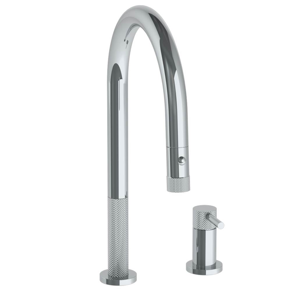 Watermark 22-7.1.3PG2-TICV Deck Mounted 2 Hole Gooseneck Kitchen Faucet With Pull Down Spray - Parent