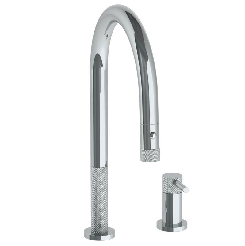 Watermark 22-7.1.3PG2-TICV Deck Mounted 2 Hole Gooseneck Kitchen Faucet With Pull Down Spray - Parent
