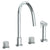 Watermark 22-7.1G-TIA Titanium Deck Mounted 4 Hole Gooseneck Kitchen Set - Includes Side Spray