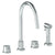 Watermark 22-7.1G-TIB Titanium Deck Mounted 4 Hole Gooseneck Kitchen Set - Includes Side Spray