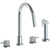 Watermark 22-7.1G-TIC Titanium Deck Mounted 4 Hole Gooseneck Kitchen Set - Includes Side Spray