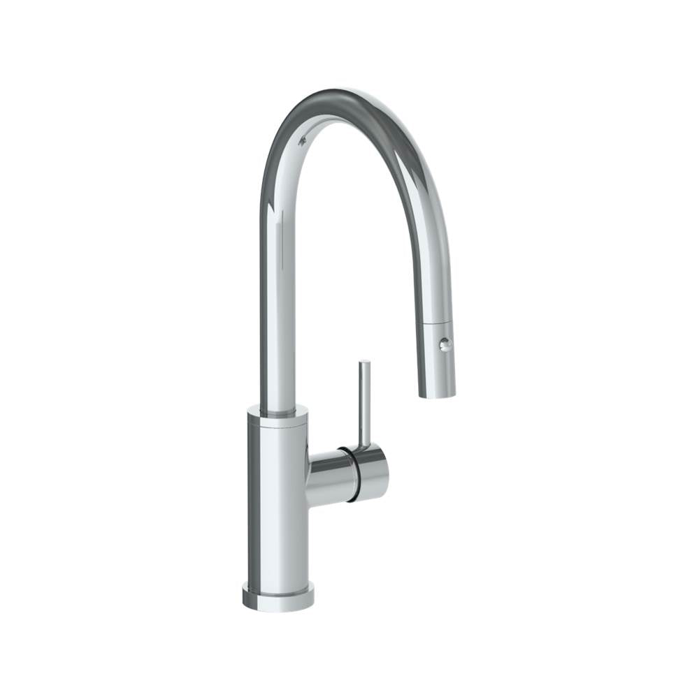 Watermark 22-7.3PG4-TIB Deck Mounted 1 Hole Gooseneck Kitchen Faucet With Pull Down Spray - Low Spout - Parent