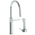Watermark 22-7.4-TIC Titanium Deck Mounted 2 Hole Gooseneck Kitchen Set - Includes Side Spray With Integrated Mixer